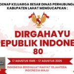 Dinas Perhubungan Kabupaten Lahat Mengucapkan HUT RI ke-80
