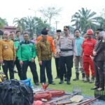 Polres Bersama Pemkab Musi Rawas Menggelar Apel Pasukan dan Peralatan Penanganan Karhutlah