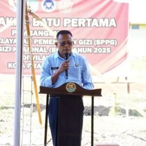 Wali Kota H. Arlan Letakkan Batu Pertama Pembangunan SPPG BGN di Prabumulih