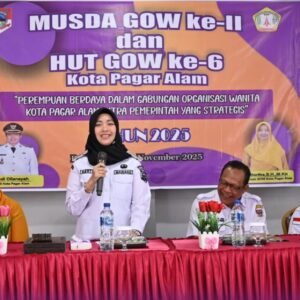 Wakil Wali Kota Pagar Alam Hj. Bertha, Buka Musda ke-II GOW