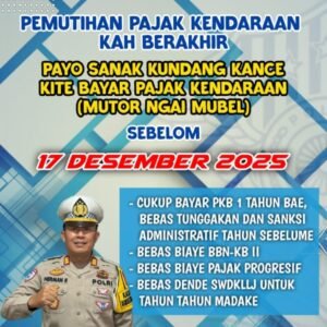 Polres Pagaralam Imbau Warga Segera Manfaatkan Program Pemutihan Pajak Kendaraan