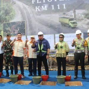 Wakil Bupati Lahat Lakukan Peletakan Batu Pertama Pembangunan Flyover Ruas KM. 111
