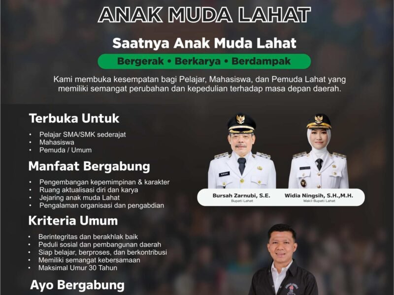 ANAK MUDA LAHAT BUKA REKRUTMEN: GENERASI MUDA DIDESAK TAK LAGI MENUNGGU, TAPI MENGGERAKKAN PERUBAHAN