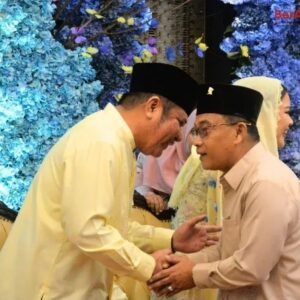 Bupati Muratara H. Devi Suhartoni Hadiri Open House Idul Fitri 1447 H Gubernur Sumsel