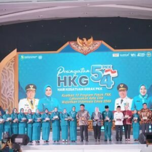 Bupati Hj Ratna Machmud Hadiri Pembukaan HKG PKK Ke-54 dan Rakerda Dekranasda Sumsel