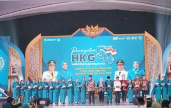 Bupati Hj Ratna Machmud Hadiri Pembukaan HKG PKK Ke-54 dan Rakerda Dekranasda Sumsel