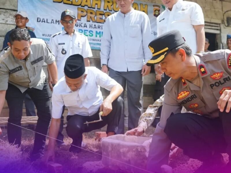 Wabup H. Suprayitno Lakukan Peletakan Batu Pertama Bedah Rumah Polres Musi Rawas Hari Bhayangkari ke-80