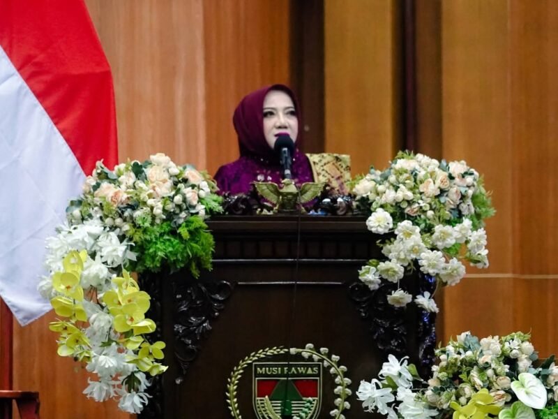 Bupati Hj. Ratna Machmud Paparkan Capaian Keberhasilan di Paripurna Istimewa HUT ke-83 Kabupaten Musi Rawas