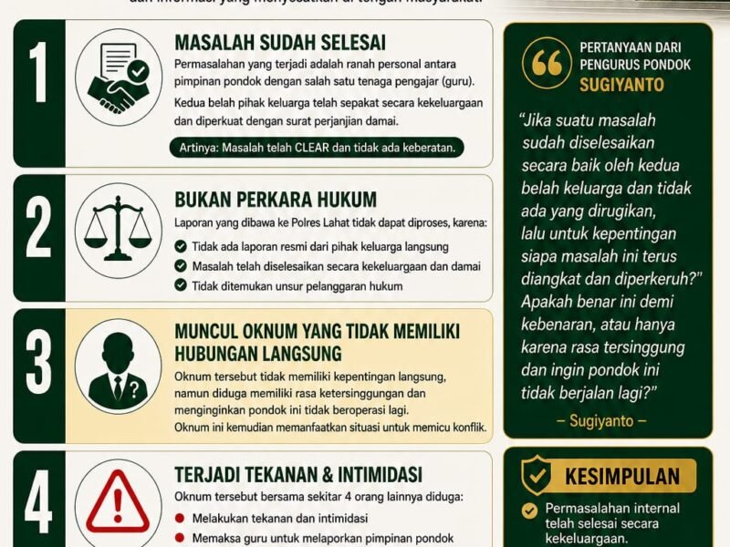 Menjaga Klaritas Informasi dan Kondusifitas Lingkungan Pondok Pesantren Darul Jannah Assidiqiyah Cempaka Sakti