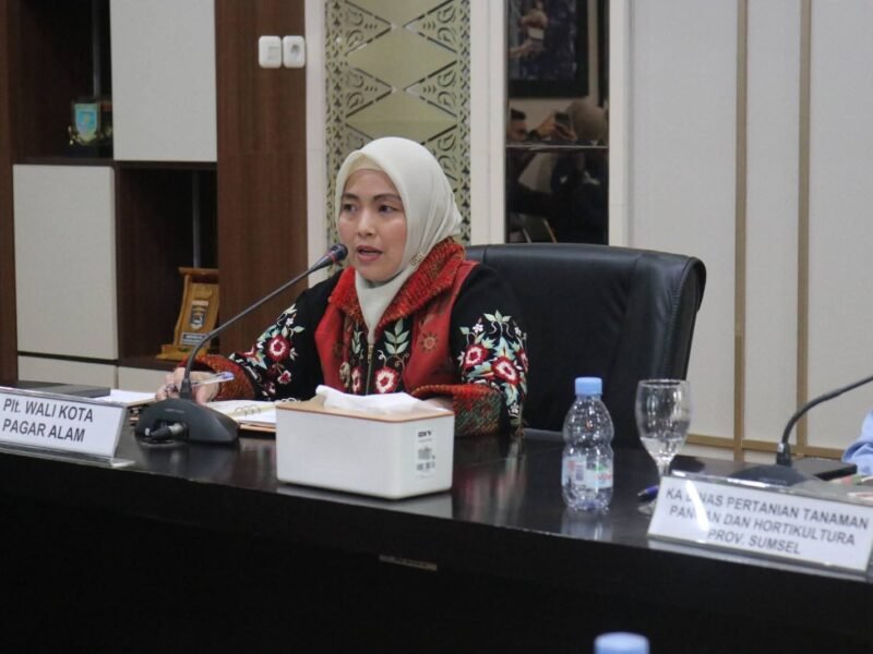 Plt. Wali Kota Pagar Alam Hj. Bertha Menerima Audiensi Dinas Pertanian Tanaman Pangan dan Hortikultura Sumsel