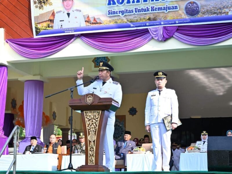 Wali Kota Ludi Oliansyah Pimpin Upacara Pimpin Upacara HUT ke-25 Kota Pagar Alam Ulang Tahun Perak
