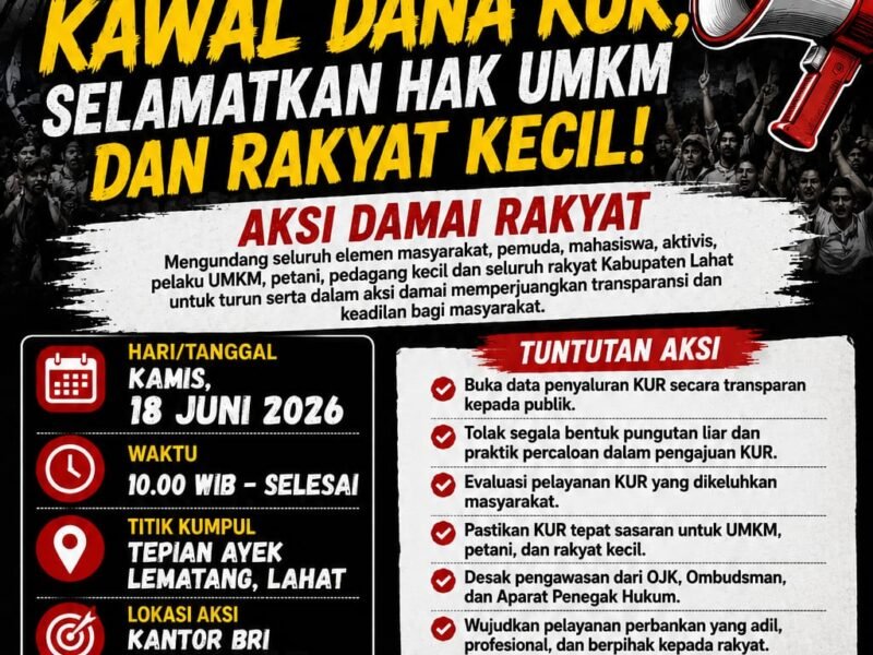 GEMPUR Desak BRI Lahat Buka Data Penyaluran KUR, Jangan Sampai Hak UMKM Tercederai