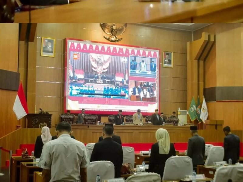 Sidang Paripurna Mendengarkan Pidato Kenegaraan Presiden RI HUT RI ke-81 DPRD Musi Rawas