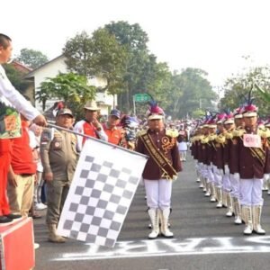 Pelepasan Lomba Gerak Jalan Tingkat SD dan MI se-Kota Pagar Alam