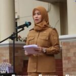 Wakil Wali Kota Pagar Alam Hj. Bertha Pimpinan Apel Peringatan Haornas