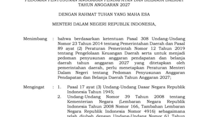 Permendagri 17 Tahun 2026 Melarang Lembaga Vertikal TNI Polri Dan Kejaksaan Menerima Hiba APBD